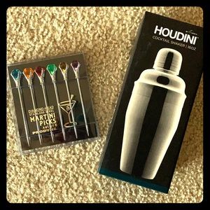 Cocktail shaker & Martini pick set